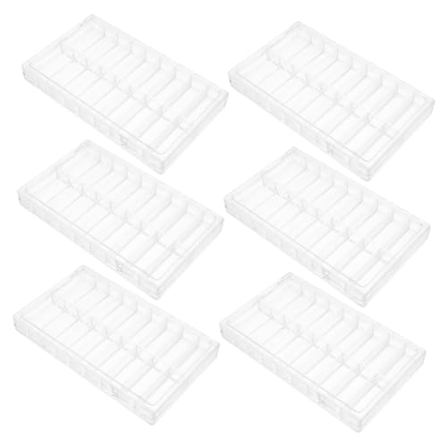 OUNONA 6 Stück Uhren zubehör Box aufbewahrungskorb Aufbewahrungsboxen Sehen Sie Sich den Teilebehälter an Beobachten Sie den Teileorganisator Teilelagerung Plastik Transparent von OUNONA