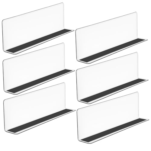 OUNONA 6 Stück Warenteiler Klarer Fachteiler Lagerregal Multifunktions-regalteiler Klassifikation Schallwand Warentrenner Lagern Klassifizierung Kunststoffplatte Ware Schindel PVC von OUNONA