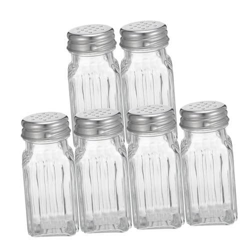 OUNONA 6Stücke Teiliges Gewürzstreuer Robuste und Langlebige Gewürzflaschen für Salz Pfeffer und Kräuter für Küche und Outdoor-aktivitäten Wie Grillen und Camping von OUNONA