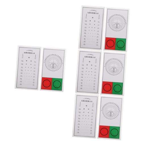 OUNONA 8 Stk Mini-Augendiagramm look blick Augenmedizin sichtbuch Standard-Visual-Test-Chart Standard-Augendiagramm Augenuntersuchungsdiagramm Sehtesttabelle für Kinder PVC von OUNONA