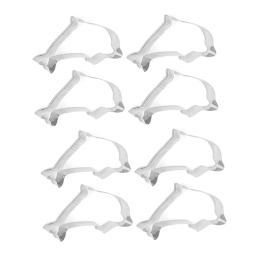 OUNONA 8 Stück Teiliges Ausstechformen aus Kreative Delfinform Keksausstecher Rostfrei und Antihaftbeschichtet für Kekse Obst Gemüse und Kuchen Leicht zu Reinigen für Hobby und Profi von OUNONA