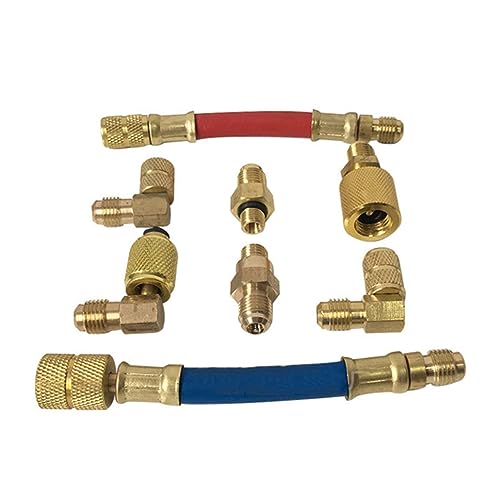 OUNONA 8 Stück Teiliges Set für Auto Klimaanlagen Adapter mit Schnellanschluss Hochwertige Kältemittel Adapter für Einfache Installation und Starke Abdichtung OUNONA 8 Stück Teiliges Set für Auto Klimaanlagen Adapter mit Schnellanschluss Hochwertige Kältemittel Adapter für Einfache Installation und Starke Abdichtung von OUNONA