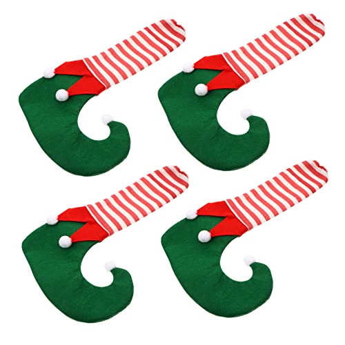 OUNONA 8 Stück Weihnachtsmatten Für Tisch Und Stuhlbeine Weihnachtsmöbelsocken Schuhe Weihnachtsstuhldekoration Schreibtischfußbezüge Weihnachtsmöbelsocken Elfenstuhlstrumpf von OUNONA