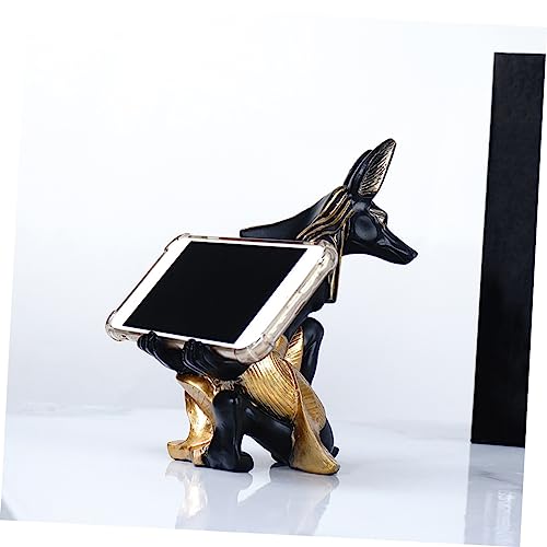 OUNONA Anubis Weinregal aus Resin Rutschfester Weinflaschenhalter Dekoratives Weinschrank Ornament Ägyptische Hundegott Form Geeignet für Haushalt Hotel und Weinkeller von OUNONA