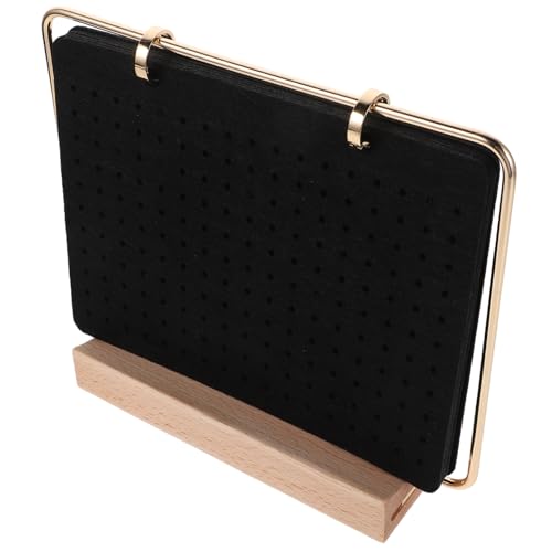 OUNONA Broschennadel-displayhalter, Filzschmuck-Organizer, Emaille-anstecker-displayseiten, Pin-sammlungs-aufbewahrungskalender Mit Holzständer Für Sammler von OUNONA