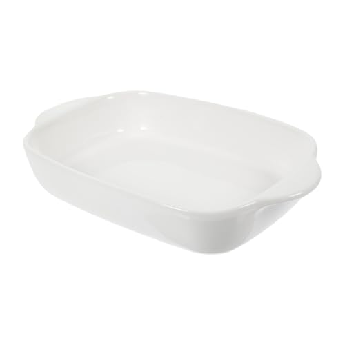 OUNONA Ceramic Backform mit Griffen Vielseitige Auflaufform für Gemüse und Ofenfest Spülmaschinengeeignet für Kuchen und Desserts von OUNONA