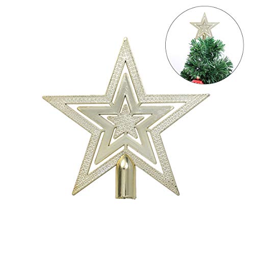 OUNONA Christbaumspitze Weihnachtsbaumschmuck Stern Partei Dekoration (Gold) von OUNONA