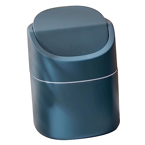 OUNONA Desktop-Mülleimer Mülleimer auf der Arbeitsplatte Kleiner Müll kann schlank kleiner Papierkorb Mini-Mülleimer mit Deckel Schreibtischabfall Eimer Küchenabfalleimer pp-Material Blau OUNONA Desktop-Mülleimer Mülleimer auf der Arbeitsplatte Kleiner Müll kann schlank kleiner Papierkorb Mini-Mülleimer mit Deckel Schreibtischabfall Eimer Küchenabfalleimer pp-Material Blau von OUNONA