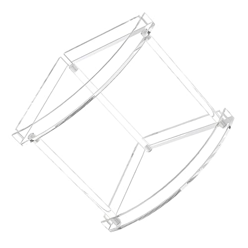 OUNONA Eckregal für Badezimmer Transparenter Stufiger Organizer Platzsparend für Desktop und Toiletten zur Aufbewahrung von Kosmetik und Zubehör von OUNONA