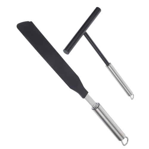 OUNONA Edelstahl Crepe Verteiler Küchenhelfer Teigschaber Rostfrei für Pancakes und Pfannkuchen Vielseitig Einsetzbar in Haushalt und Gastronomie von OUNONA