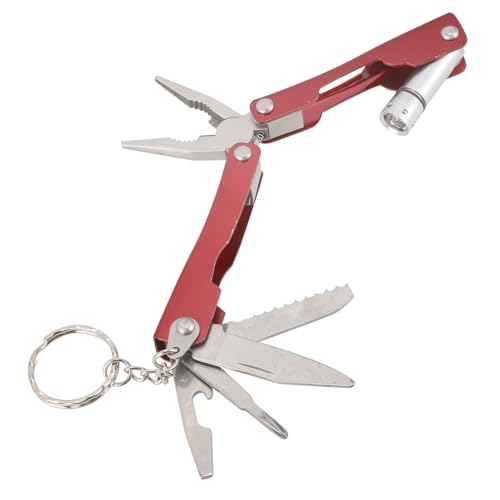 OUNONA Edelstahl Multifunktions Zange mit Integrierter Taschenlampe Kompakt und Robust für Outdoor Camping und Notfälle Kleines Multifunktionales Werkzeug für Vielseitigen Einsatz von OUNONA