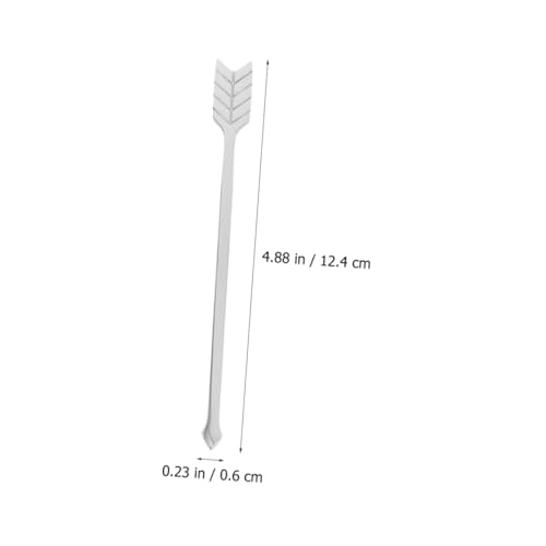OUNONA Edelstahl Obstgabel mit Halter Wiederverwendbares Cocktail Kaffee rührstäbchen Langlebige Edelstahlspieße mit Dekorativem Kopf für Snacks und Getränke Wiederverwendbar OUNONA Edelstahl Obstgabel mit Halter Wiederverwendbares Cocktail Kaffee rührstäbchen Langlebige Edelstahlspieße mit Dekorativem Kopf für Snacks und Getränke Wiederverwendbar von OUNONA