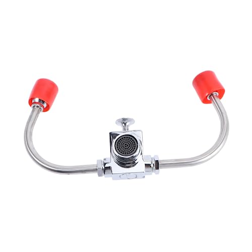 OUNONA Edelstahl Tragbare Augen waschstation mit Drehbarem Doppel auslauf Wasserhahn Montierte Augendusche für Notfälle in Industrie Labor Büro und Zuhause OUNONA Edelstahl Tragbare Augen waschstation mit Drehbarem Doppel auslauf Wasserhahn Montierte Augendusche für Notfälle in Industrie Labor Büro und Zuhause von OUNONA