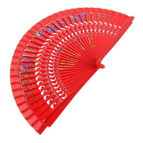 OUNONA Eleganter Faltbarer Holzfächer mit Floralem Design Handbemalt für Festivaldekoration Tanzaufführungen und Hochzeiten Klassischer Spanischer Stil Damen Handfächer für Festliche OUNONA Eleganter Faltbarer Holzfächer mit Floralem Design Handbemalt für Festivaldekoration Tanzaufführungen und Hochzeiten Klassischer Spanischer Stil Damen Handfächer für Festliche von OUNONA