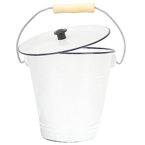 OUNONA Enamel Eimer Mit Deckel Robuster Tragbarer Behälter Für Flüssigkeiten Zur Aufbewahrung Von Milch Und Wasser Lebensmittelecht Praktisch Für Zuhause Und Unterwegs von OUNONA