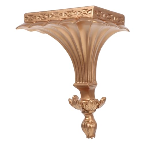 OUNONA Europäische Wandregale Hohlwandregal Wanddekoration Schweberegale Dekoratives Wandregal Dekoratives Regal Für Die Wand Harz Golden von OUNONA