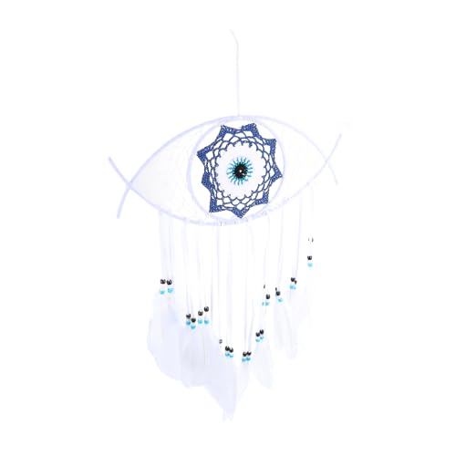 OUNONA Evil Eye Dream Catcher Wanddeko Handgefertigter mit Schützendem Teufelsauge für Schlafzimmer Wohnzimmer Büro Wandornament Bringt Glück Vertreibt Negative Energie OUNONA Evil Eye Dream Catcher Wanddeko Handgefertigter mit Schützendem Teufelsauge für Schlafzimmer Wohnzimmer Büro Wandornament Bringt Glück Vertreibt Negative Energie von OUNONA
