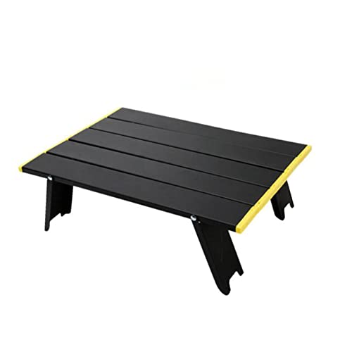 OUNONA Faltbarer Campingtisch Aluminiumlegierung Tragbarer Picknick und Grilltisch Outdoor Klapptisch Schwarz Leicht zu Reinigen und Einfach zu Verstauen Geeignet für Camping und Garten von OUNONA