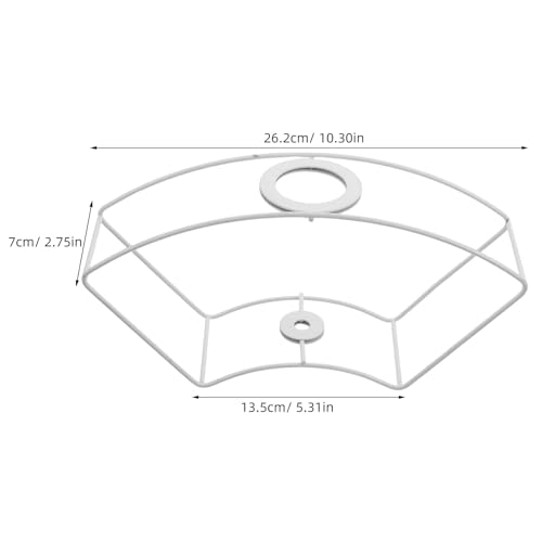 OUNONA Glühbirnenabdeckung: Lampenkäfigschutz – E27-Lampenschirm aus Metalldraht – rustikaler Hängelampenschirm für Flur-/Deckenleuchten, Tisch-/Stehlampen, Wohnzimmer (Fächerform) von OUNONA