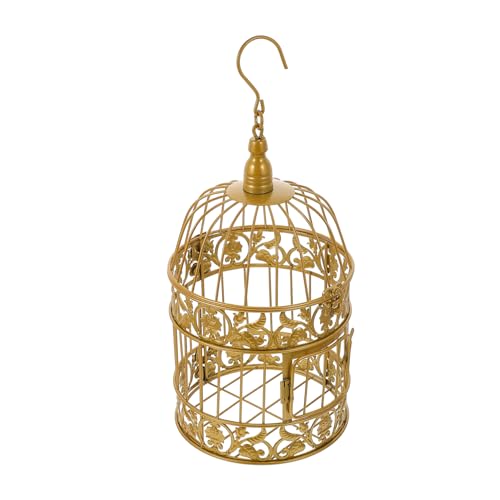 OUNONA Goldener Vogelkäfig Deko Eleganter Eisenkäfig Für Garten Und Hochzeit Stilvolle Wohnaccessoires Für -projekte Und Fotodekoration OUNONA Goldener Vogelkäfig Deko Eleganter Eisenkäfig Für Garten Und Hochzeit Stilvolle Wohnaccessoires Für -projekte Und Fotodekoration von OUNONA