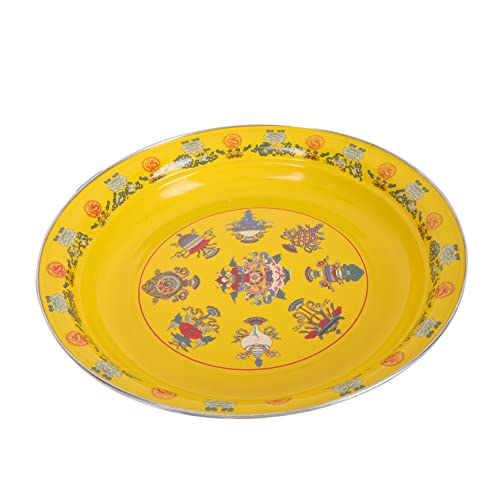 OUNONA Hitzebeständiges Emailliertes Obst Trockenfrüchte tablett Leichtes Glattes Serviergeschirr für Familienfeiern Festtage und Vielseitige Küchenanwendung von OUNONA