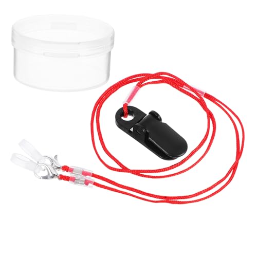 OUNONA Hörverstärker Sicherheitsband mit Clip Leichtes Anti verlust lanyard für Senioren Hellrote Befestigungsschlaufe Tragbares Schutzseil für Hörgeräte und Audiophone von OUNONA