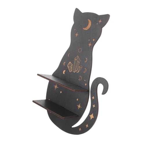OUNONA Schwebendes Regal Katzenform aus Holz Rustikales Wandregal Dekoratives Regal für Wohnzimmer und Schlafzimmer Langlebig und Leicht zu Reinigen für Kleine Räume OUNONA Schwebendes Regal Katzenform aus Holz Rustikales Wandregal Dekoratives Regal für Wohnzimmer und Schlafzimmer Langlebig und Leicht zu Reinigen für Kleine Räume von OUNONA