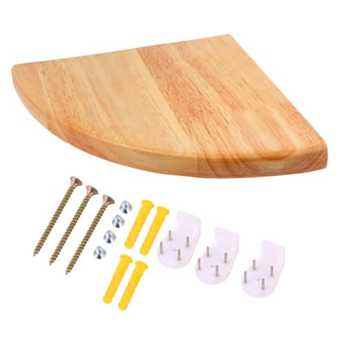 OUNONA Holzpartition Wanddekoration Wohnzimmer Regale Zur Wandmontage Kleines Schwebendes Eckregal Dekorationen Für Wohnzimmerecken Holzregal Für Die Wand Khaki Hölzern von OUNONA
