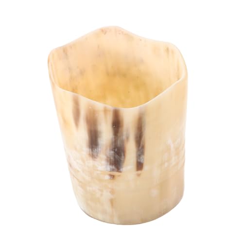 OUNONA Horn Trinkbecher aus Naturhorn Becher für Tee Kaffee und Whisky Einzigartiger Handgefertigter Trinkbehälter für Zuhause Büro und Partys von OUNONA