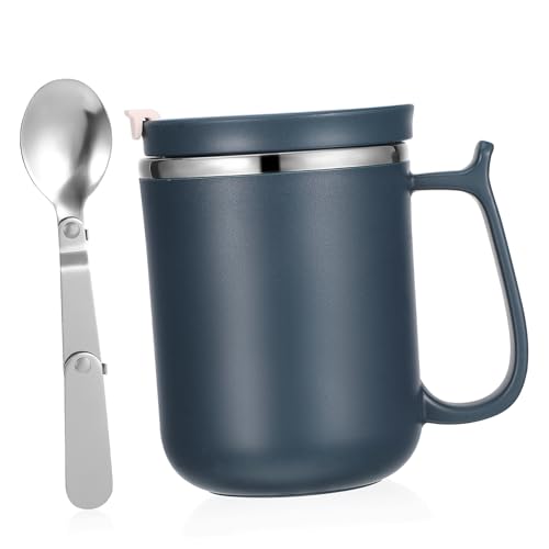 OUNONA Isolierter Kaffeebecher mit Multifunktionalem Deckel Faltbarem Löffel und Teesieb Innenmantel Auslaufsicher Temperaturhaltend für Büro Outdoor und Alltag OUNONA Isolierter Kaffeebecher mit Multifunktionalem Deckel Faltbarem Löffel und Teesieb Innenmantel Auslaufsicher Temperaturhaltend für Büro Outdoor und Alltag von OUNONA