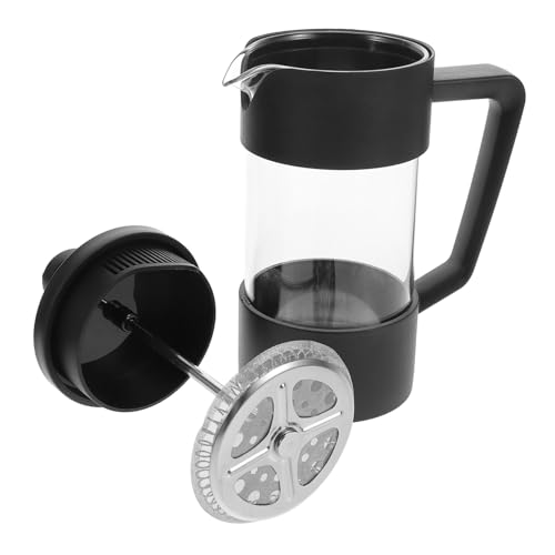OUNONA Kaffeepresse Borosilikatglas Hochtemperaturbeständig Kaffeemaschine für Heiße und Kalte Zubereitung Vielseitig Einsetzbar für Küche Reise Camping Schwarz von OUNONA