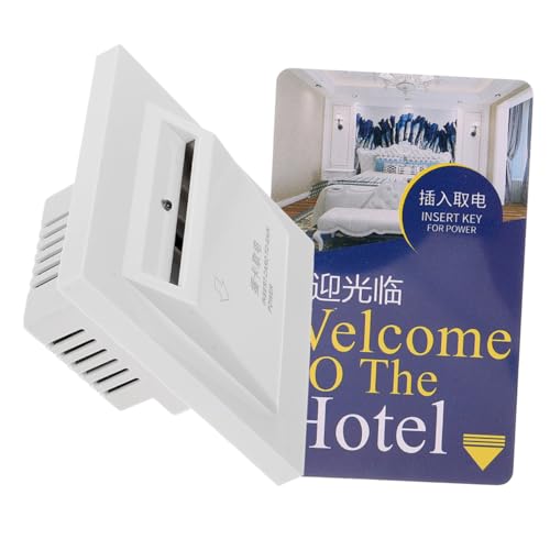 OUNONA Karten Schalter mit Zeitverzögerung Drei Adriges Design Weißes Panel Automatischer Stromabschalter für Hotels Gästehäuser und von OUNONA