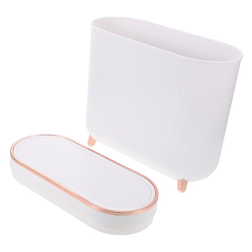 OUNONA Kleiner Abfallbehälter mit Geruchsdichtem Deckel Design Platzsparender Bad Mülleimer aus Robustem Kunststoff für Badezimmer Wc und Gästezimmer OUNONA Kleiner Abfallbehälter mit Geruchsdichtem Deckel Design Platzsparender Bad Mülleimer aus Robustem Kunststoff für Badezimmer Wc und Gästezimmer von OUNONA