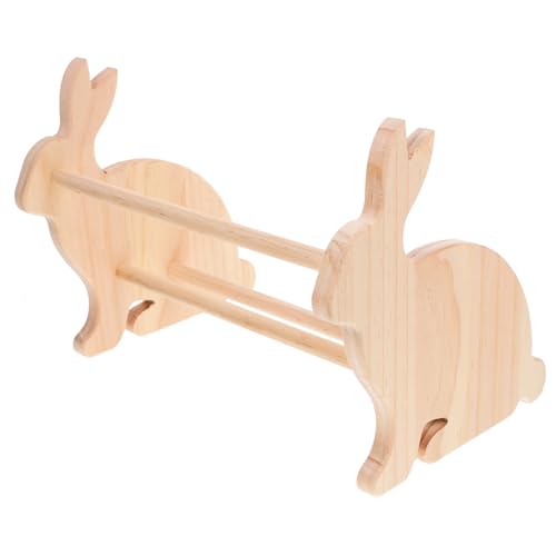 OUNONA Kleines Bücherregal aus Holz Multifunktionaler Kaninchen Buchständer für Schreibtisch und Kinderzimmer Stabiler Organizer zur Aufbewahrung von Büchern und Büromaterialien von OUNONA