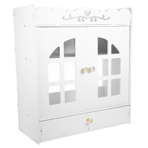 OUNONA Badezimmerschrank Zur Wandmontage Organizer Für Badezimmer Aufbewahrungsregal Mit Doppeltür-Design Praktische Lösung Für Badutensilien Schlanke Und Moderne von OUNONA
