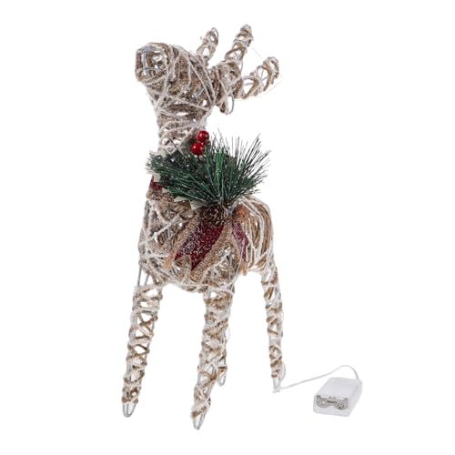 OUNONA LED Beleuchtete Weihnachtsdeko Hirschfigur Künstlerischer Metall Rentier Wetterfest für Garten Terrasse Wohnzimmer Einfache Montage Festliche Weihnachtsdekoration OUNONA LED Beleuchtete Weihnachtsdeko Hirschfigur Künstlerischer Metall Rentier Wetterfest für Garten Terrasse Wohnzimmer Einfache Montage Festliche Weihnachtsdekoration von OUNONA
