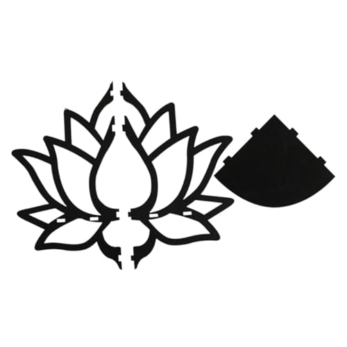 OUNONA Lotus Wandregal aus Holz Schwebendes Eckregal mit Dekorativem Wandregal für Wohnzimmer Schlafzimmer und Badezimmer Robuste Holzstruktur Platzsparende Aufbewahrungslösung von OUNONA