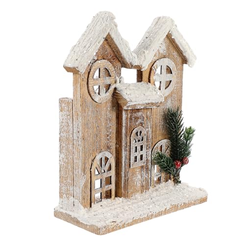 OUNONA Luminöses Holz Weihnachtshaus Weihnachtsdeko mit Warmem Licht Festliche Tischdekoration für Xmas Partys und Neujahrsfeiern Kreative und Hochwertige Handwerkskunst OUNONA Luminöses Holz Weihnachtshaus Weihnachtsdeko mit Warmem Licht Festliche Tischdekoration für Xmas Partys und Neujahrsfeiern Kreative und Hochwertige Handwerkskunst von OUNONA