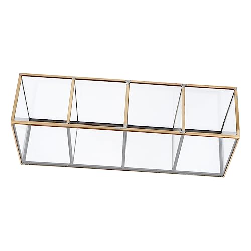 OUNONA Makeup Storage Box mit Fächern Vintage Kupferrahmen Kompakter Kosmetik Organizer für Schminktisch Staubdichte Aufbewahrungsbox für Puder Pinsel und Schmuck für Badezimmer und OUNONA Makeup Storage Box mit Fächern Vintage Kupferrahmen Kompakter Kosmetik Organizer für Schminktisch Staubdichte Aufbewahrungsbox für Puder Pinsel und Schmuck für Badezimmer und von OUNONA