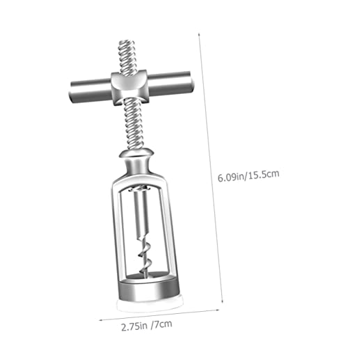 OUNONA Manueller Kreuz form Weinflaschenöffner Edelstahl Stabiles Design Einfaches Öffnen von Rotweinflaschen Langlebig und Robust für Zuhause Bars Restaurants und Partys von OUNONA