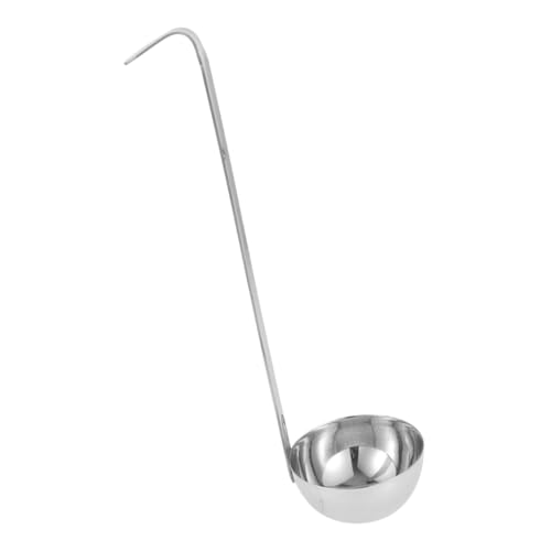 OUNONA Messlöffel Mini-schöpflöffel Kleine Kelle Suppenschalen Mit Griffen Servierkelle Küchenkellen Metalllöffel Kochen Portionierer Für Pizzasauce Kernpfanne Wok Rostfreier Stahl Silver von OUNONA