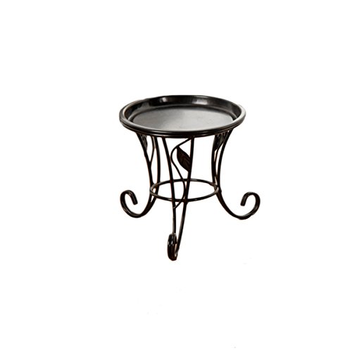 OUNONA Metall Blumenst?nder Pflanzenst?nder Blumenhocker Deko f¨¹r Indoor Outdoor Balkon Schreibtisch (Schwarz) von OUNONA