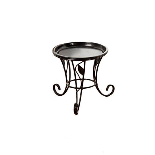 OUNONA Mini-Blumentopfst?nder f¨¹r den Innen- und Au?enbereich, Metall, f¨¹r den Balkon, Schreibtisch (schwarz) von OUNONA