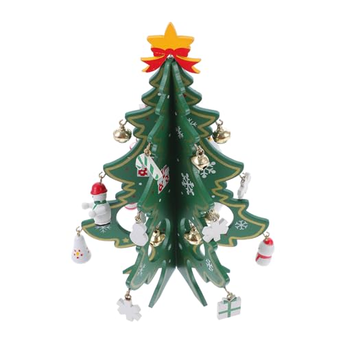 OUNONA Mini Holz Weihnachtsbaum Tischdeko Realistisches Künstliches Xmas Baummodell für Fenster Büro Wohnzimmer Festliche Weihnachtsdekoration Vielseitiges zur Adventszeit von OUNONA