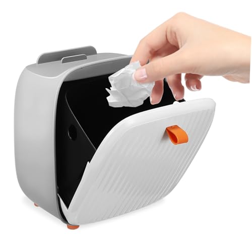 OUNONA Mini Tischmülleimer Abfallbehälter mit Abnehmbarem Stylisches Design für Büro Schlafzimmer Kleiner Mülleimer für Schreibtisch von OUNONA