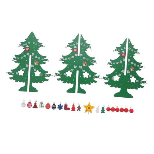 OUNONA Mini Weihnachtsbaum Holzmodell Weihnachtsdeko Baum Ornament für Fenster Tisch Wohnzimmer Kollegen Weihnachtsfest von OUNONA