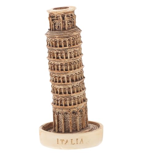 OUNONA Miniaturmodell des Schiefen von Pisa Resin Architektur Statue für Büro oder Dekofigur mit Feiner Handwerkskunst und Detailreicher Gestaltung von OUNONA