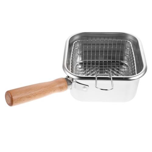 OUNONA Multifunktionaler Edelstahl Deep Fryer mit Korb Tragbarer Kompakter Fritteusentopf für Braten Kochen und Dämpfen Platzsparend Leicht für Küche und Outdoor Geeignet OUNONA Multifunktionaler Edelstahl Deep Fryer mit Korb Tragbarer Kompakter Fritteusentopf für Braten Kochen und Dämpfen Platzsparend Leicht für Küche und Outdoor Geeignet von OUNONA