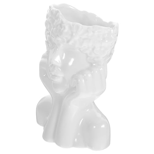 OUNONA Nordische Keramikvase Kleine Blumenvase Tischdekoration Dekorativer Blumentopf Aus Keramik Vase Für Getrocknete Blumen Blumenvase Für Schreibtisch von OUNONA