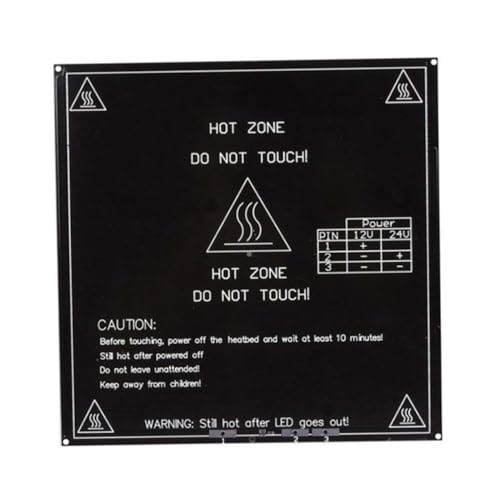 OUNONA Pcb Heizbett Dualspannung Drucker Heizplatte Kupferbeschichtet Laminate Schwarz von OUNONA